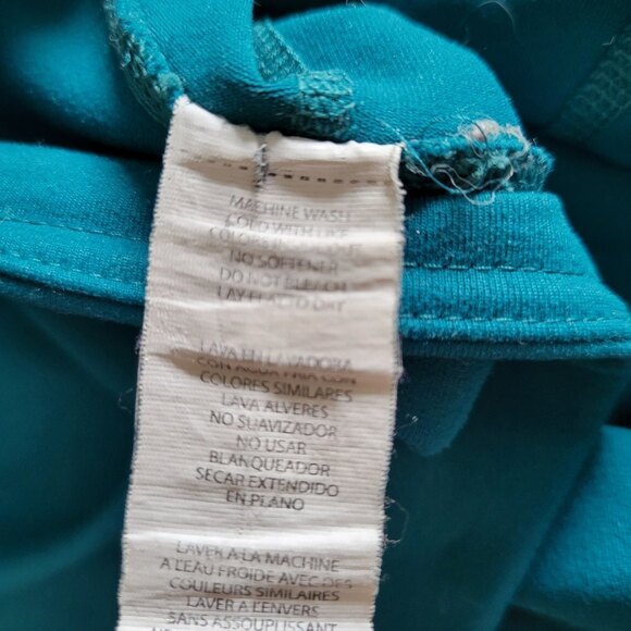 Fabletics Kelly Forest Mesh Powerhold Leggings Teal Green Tights Size Large - Picture 15 of 16